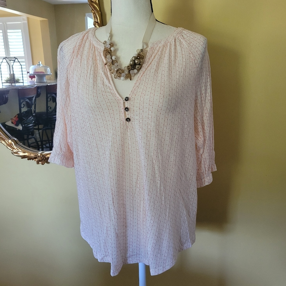 Lucky Brand light weight top blouse womens size medium